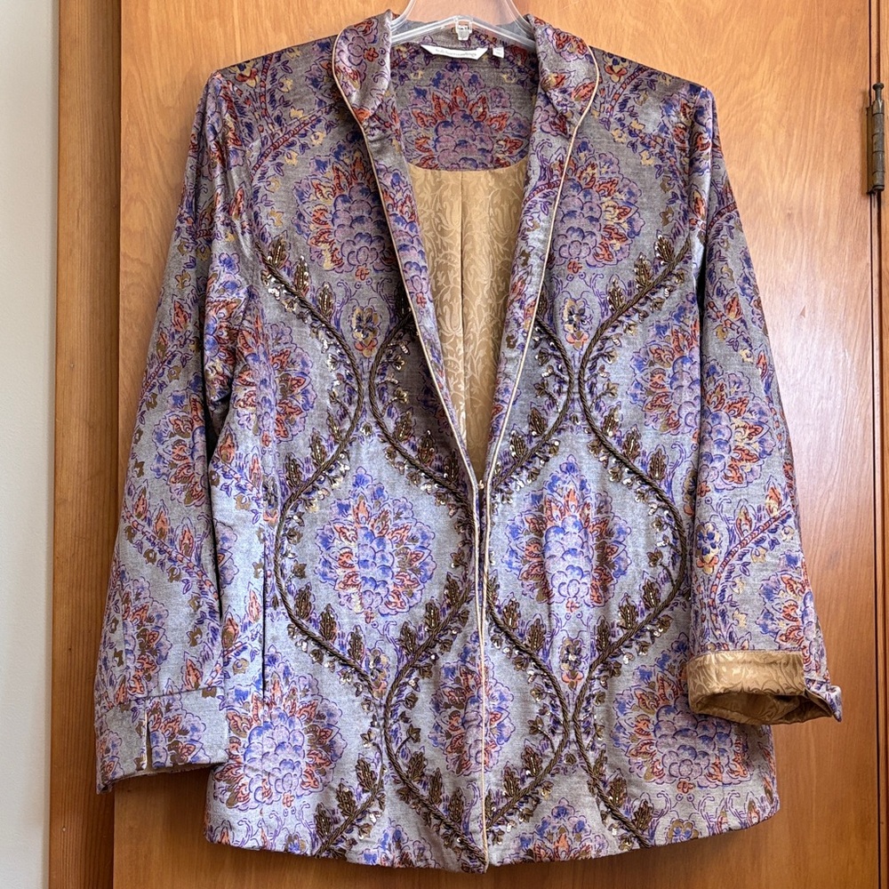 Softspots Multicolor Patterned Blazer NWOT